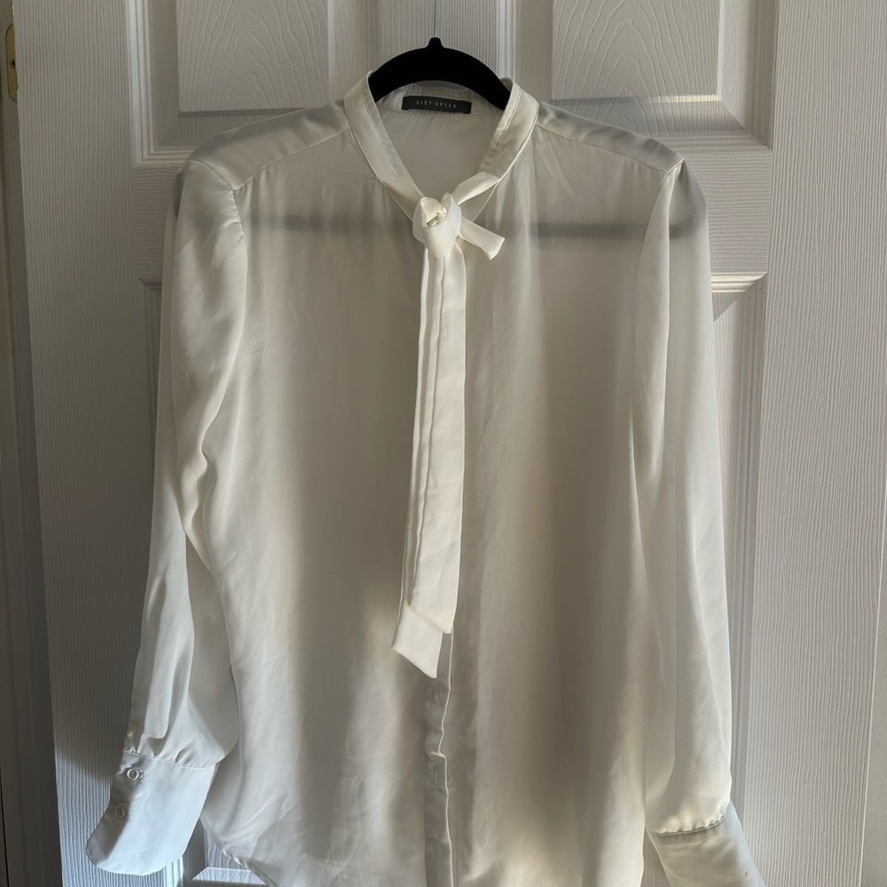 White  Shirt with Tie Collar